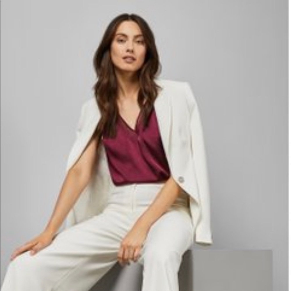 NWT TED BAKER LONDON Elten Mesh Trim Camisole, in oxblood size 1